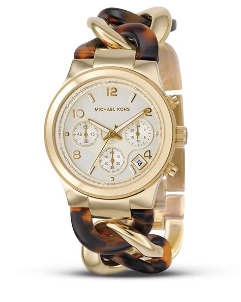 michael kors chain link watch tortoise|michael kors petite lock bracelet.